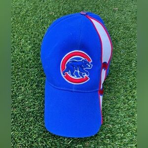 Vintage Chicago Cubs Drew Pearson Hook & Loop Back  Baseball Hat Bear Logo